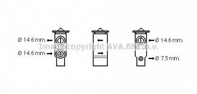 AVA QUALITY COOLING ka1184 -  Расширительный клапан, кондиционер